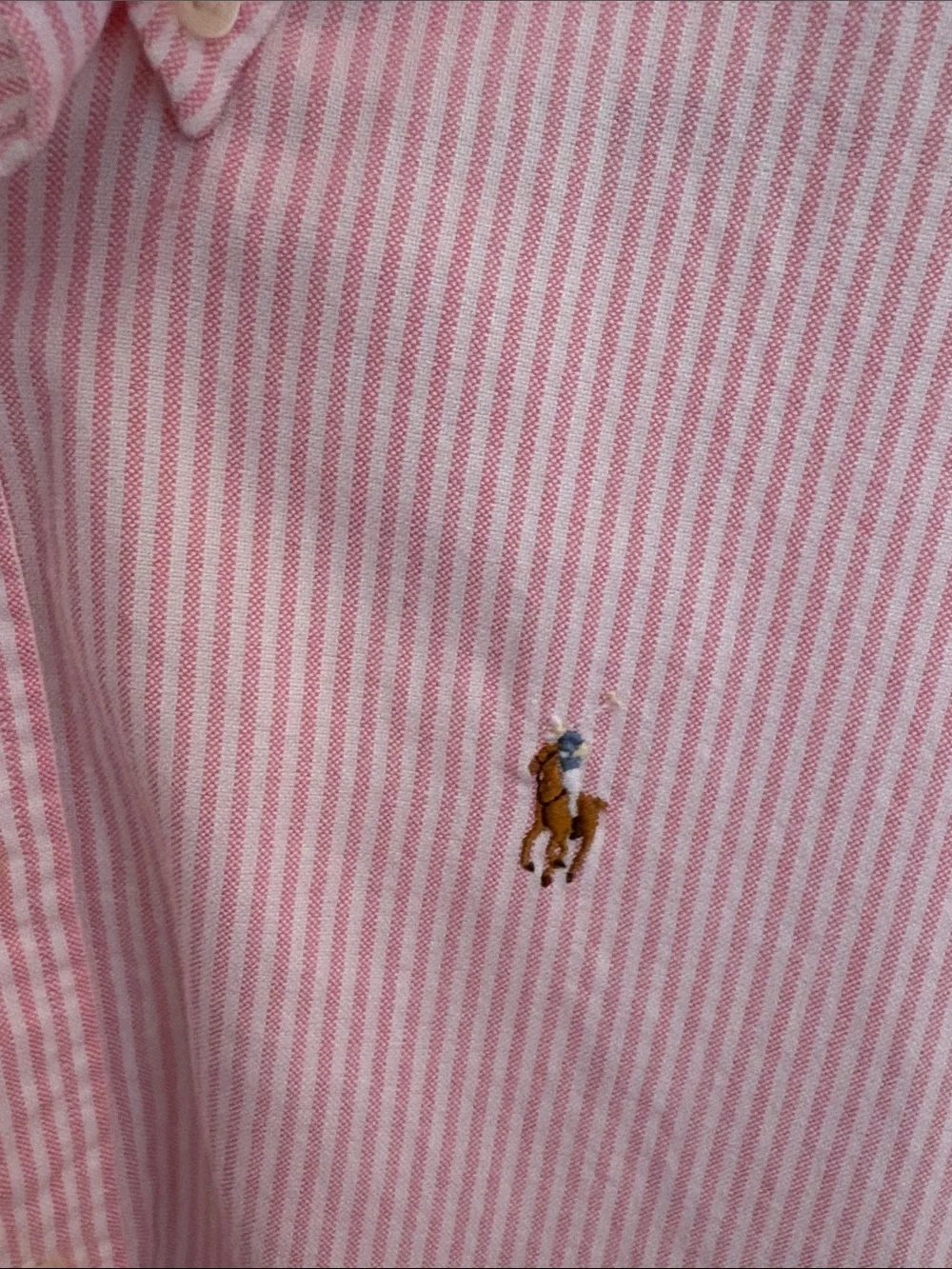 Ralph Lauren Boys Button-Down Shirts Pink, Blue, White Stripe size 12 lot of 3!